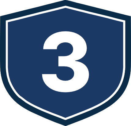 The dark blue Elite Insulation shield with a white border features a large white number 3 in the center.